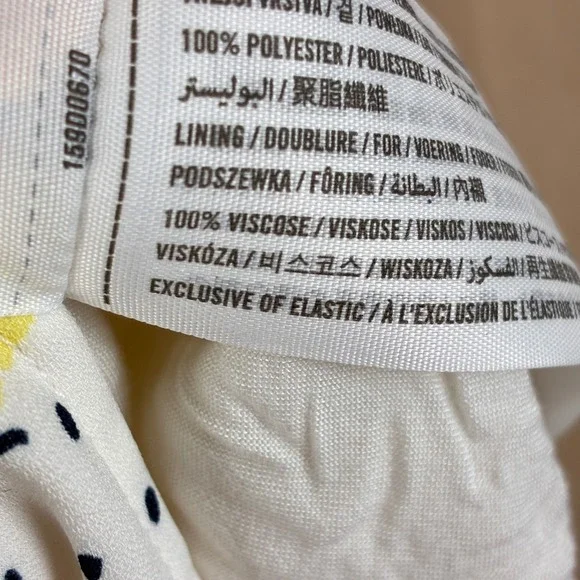 Abercrombie Fitch Yellow Floral Polka Dot Slip Maxi Smocked Boho S Y2K Coquette - Picture 3 of 12